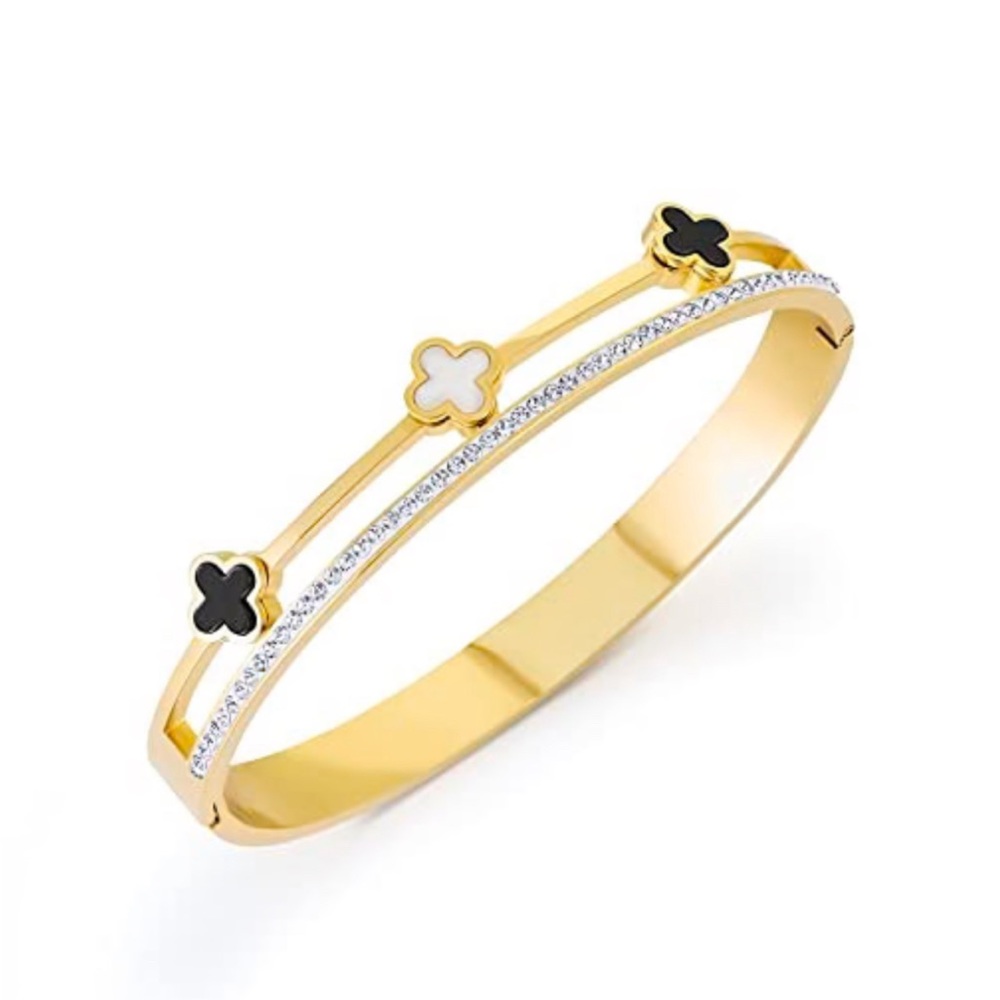 Charm Bangle Bracelet, Zirconia Simulate Diamond